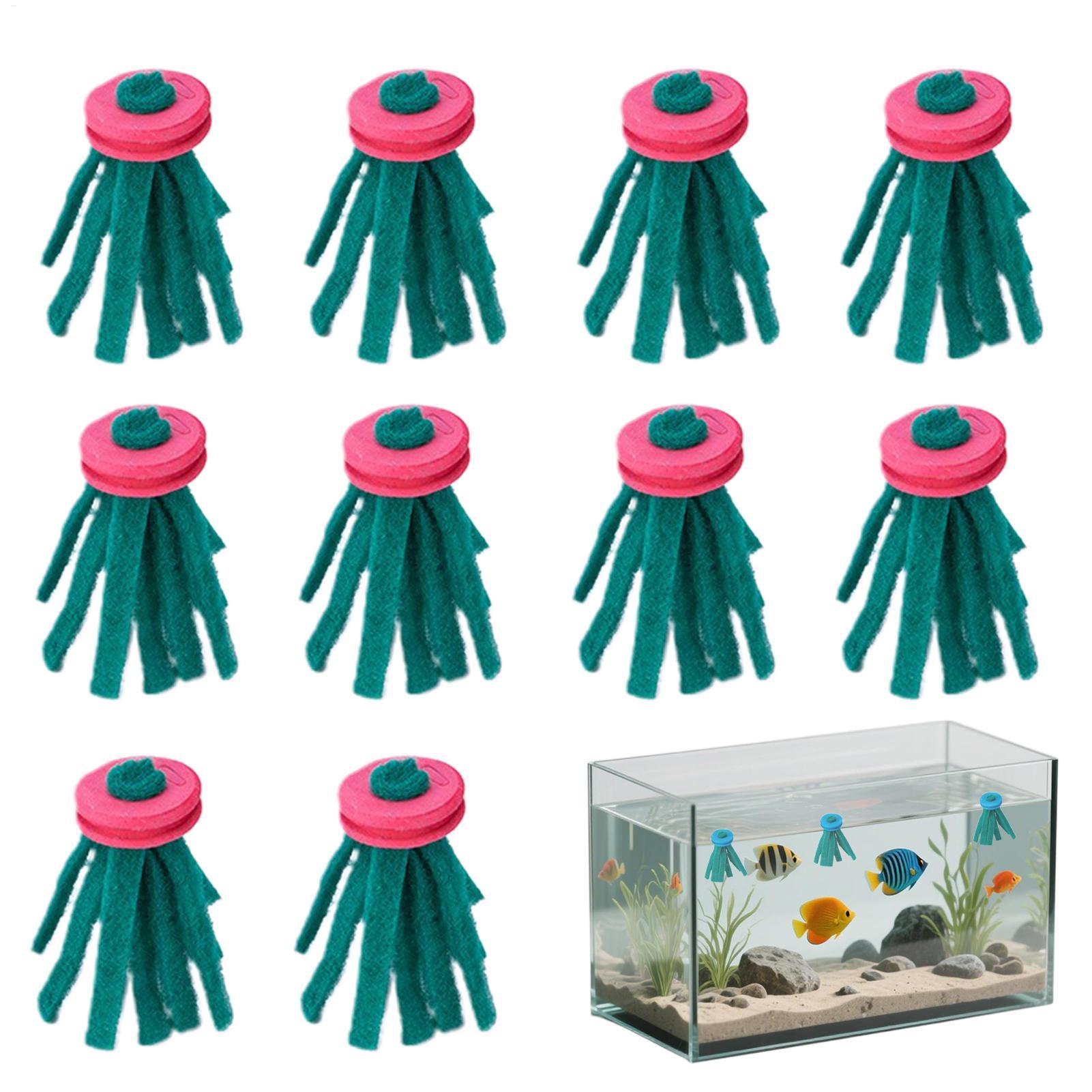 Aquarium Fish Eggs - ที่เก็บไข่ปลาเบต้าแบบลอยน้ำ 10 ชิ้น สำหรับตกแต่งตู้ปลา ใช้เป็นที่หลบซ่อน ที่พักผ่อน