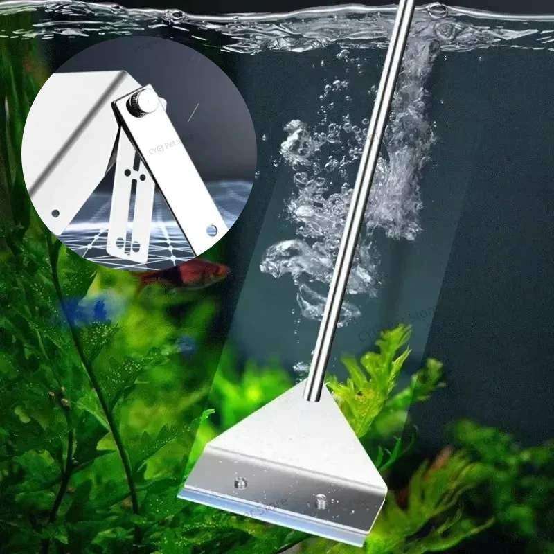 Algae Scraper Blade - เครื่องมือทําความสะอาดถังปลาแบนทรายสาหร่ายกําจัด Dual-ใช้แก้วสาหร่ายกําจัด Scraper เครื่องมือทําความสะอาดในครัวเรือน Aquarium Accessorie