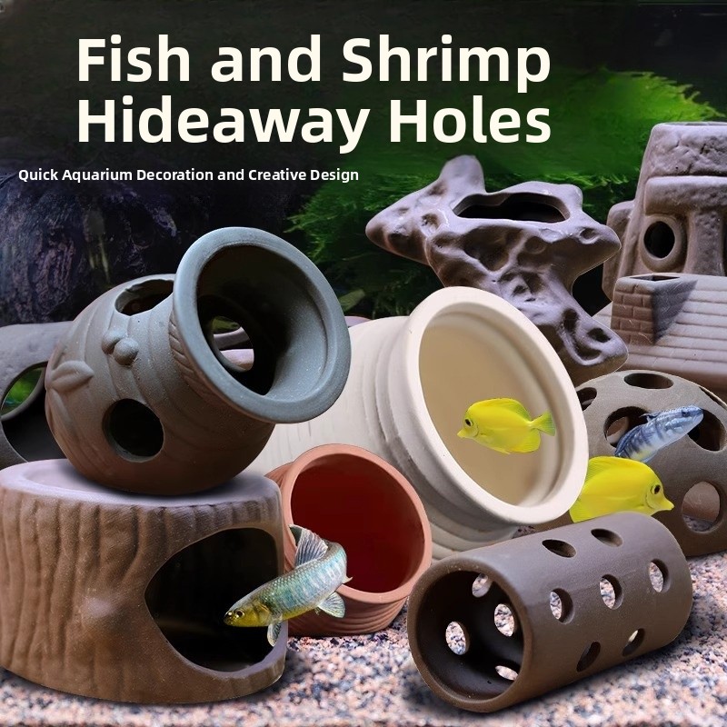   ถังดินเผาพร้อมช่องซ่อนสำหรับ - Aquarium Fish Reproduction บทวิจารณ์และราคา