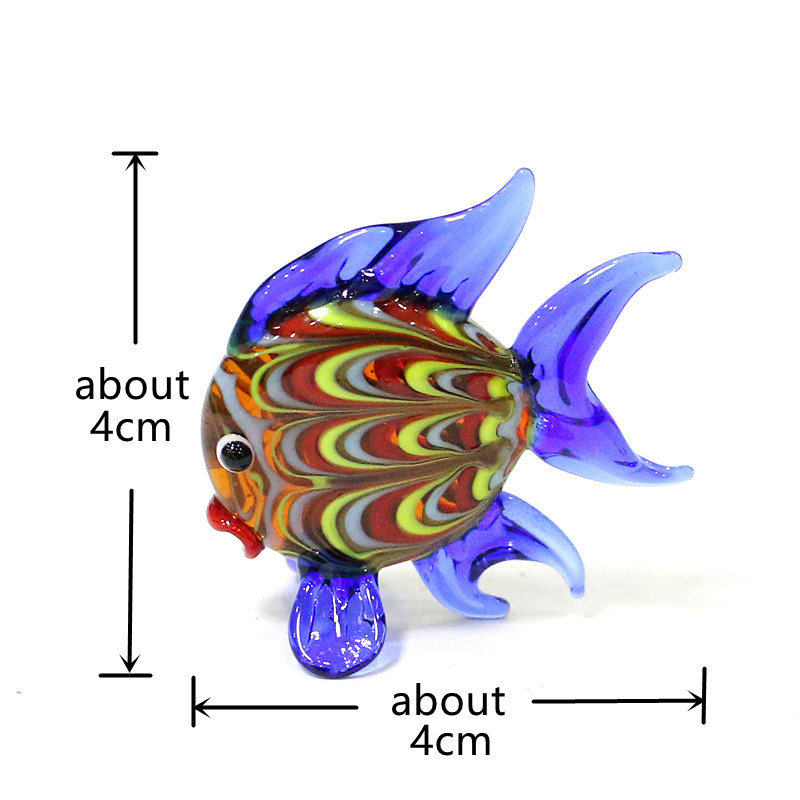 สีสัน Tropical Fish MINI Figur - Aquarium Fish Glass บทวิจารณ์และราคา