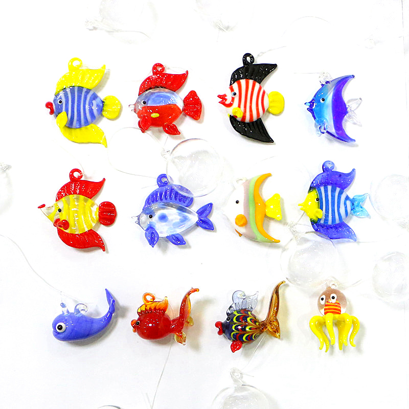 Handmade Sea Artรูปปั้นสัตว์ลอ - Aquarium Fish Glass บทวิจารณ์และราคา