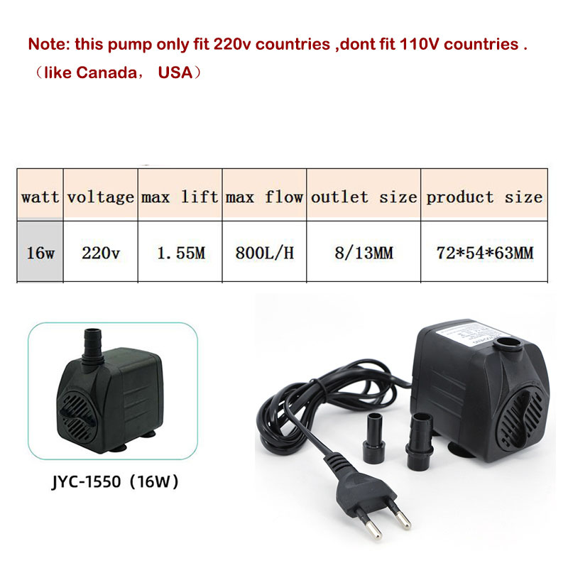 AC 220V 16W 25W ปั๊มน้ำแบบจุ่ม - Aquarium Fish And Supplies บทวิจารณ์และราคา