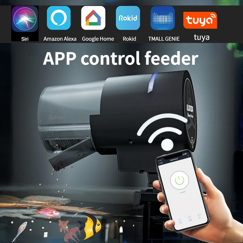 ILONDA ใหม่ Wi-Fi เครื่องให้อา - Aquarium Fish Feeder Automatic บทวิจารณ์และราคา