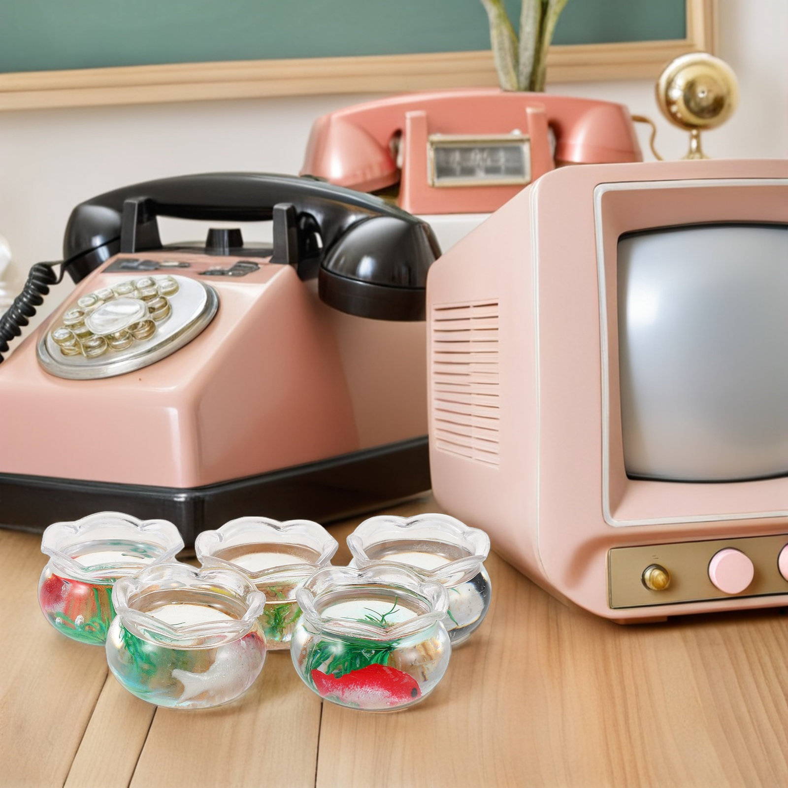 ตู้ปลาขนาดเล็กทรงกลม 5 ชิ้น สำ - Aquarium Mini Fish บทวิจารณ์และราคา