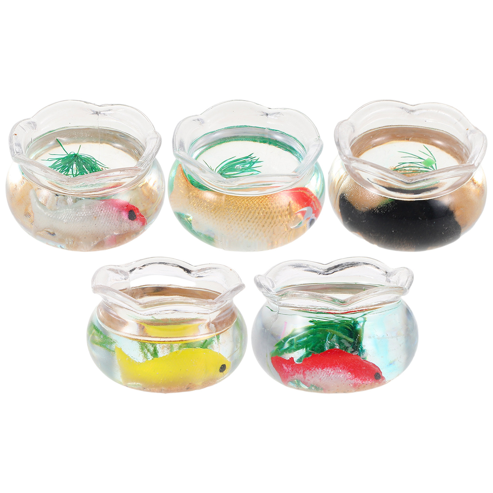 ตู้ปลาขนาดเล็กทรงกลม 5 ชิ้น สำ - Aquarium Mini Fish บทวิจารณ์และราคา