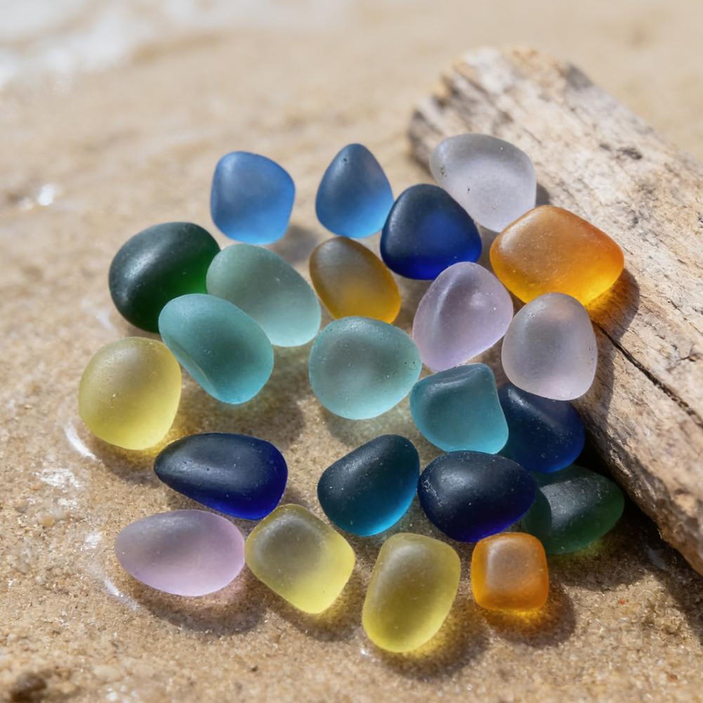 หินกลมสำหรับตู้ปลา หินแก้วขัดเ - Aquarium Fish Glass บทวิจารณ์และราคา